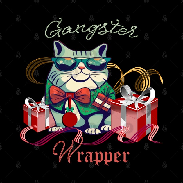 Christmas Gangster Wrapper Funny by tamdevo1