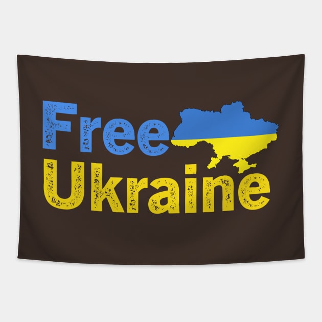 Free Ukraine Support Ukraine Tapestry by TeeAMS