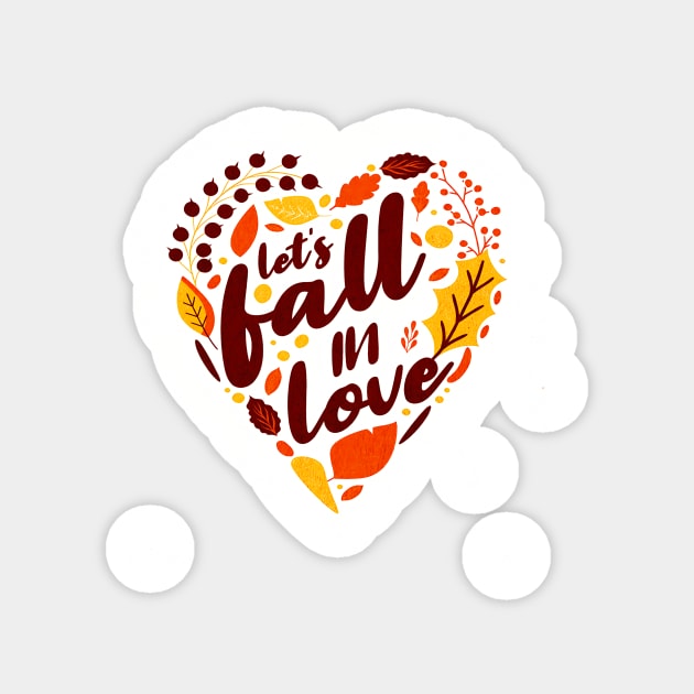 Let's Fall in Love || "FRONT" Magnet by Moipa