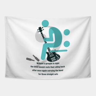 Bass Player Funny Novelty Musician Joke Tapestry