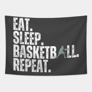 Eat Sleep Basketball Repeat Retro Vintage Boy Kid Men Women Tapestry