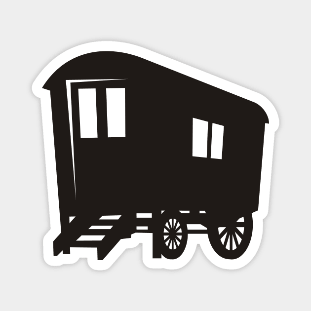 Gypsy Caravan Wagon Silhouette Magnet by sifis