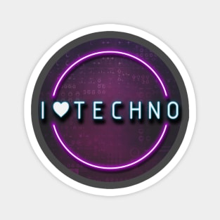 I LOVE TECHNO MUSIC Magnet