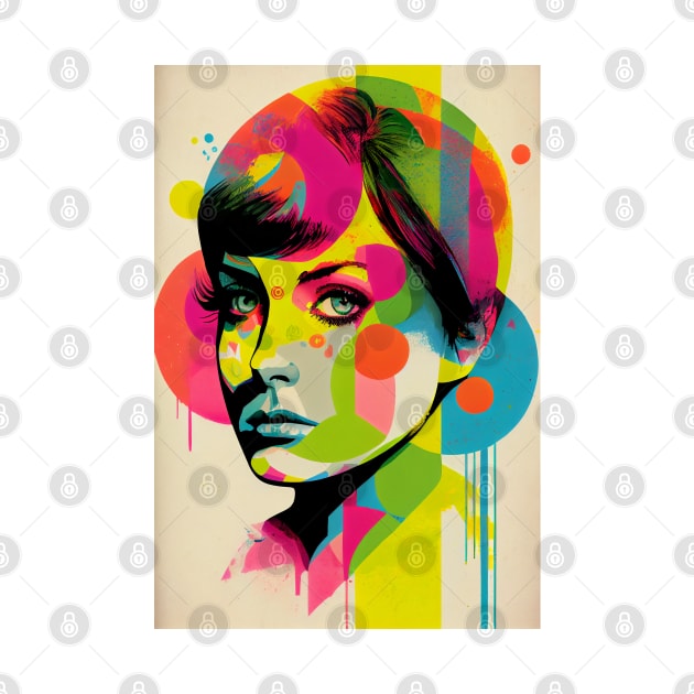 Modern woman in pop-art style portait by loucaski