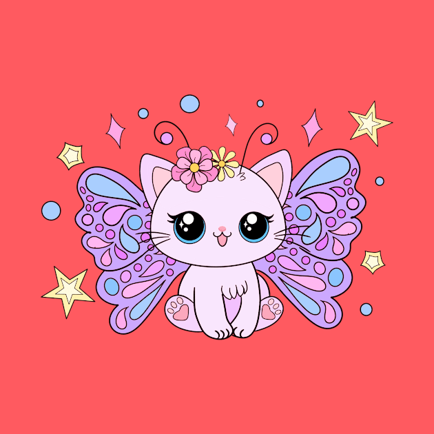 Kawaii Kitty Cat Fairy by AlondraHanley