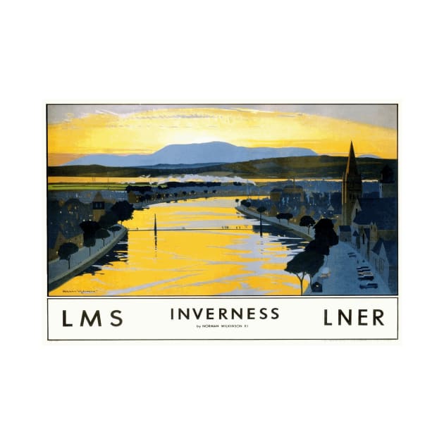 Vintage British Rail Travel Poster: Inverness, Scotland by Naves