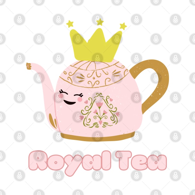 Royal Tea Kawaii Teapot with Crown by Once Upon a Find Couture 