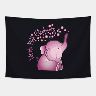 Little Pink Elephants Pink Colors Animals Lovely Daughter Son Tapestry