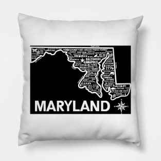 Maryland Map Pillow