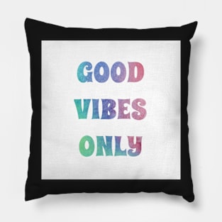 Good Vibes Only Rainbow Tie Dye Sticker Pillow