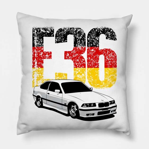 BMW M3 E36 Pillow by mufflebox