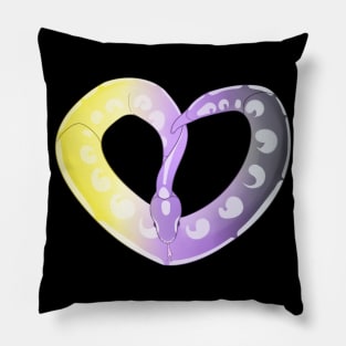 Ball Python Heart (NB Pride Design) Pillow