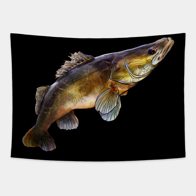 Walleye Tapestry by Sandarmi