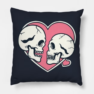 Romantic Skull Pink Pillow