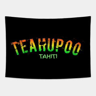 Surfing Tahiti Teahupoo Tapestry