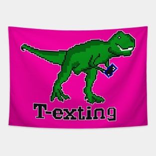 T-exting - The Chatting T-Rex Tapestry