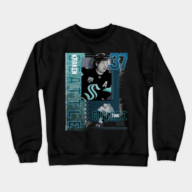 Yanni Gourde 37 Seattle Kraken hockey player glitch poster shirt, hoodie,  sweater, long sleeve and tank top