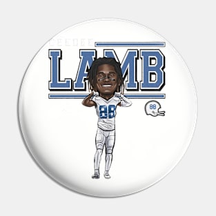 Ceedee Lamb Dallas Cartoon Pin