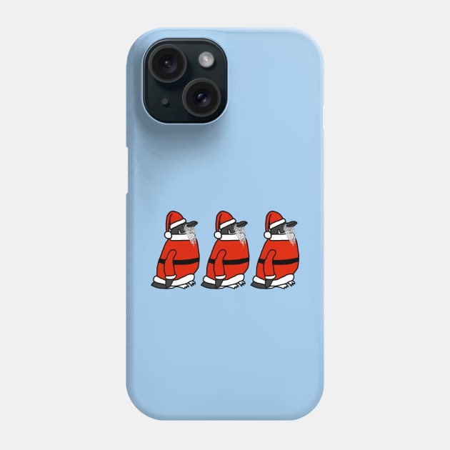 Christmas Santa Penguin Trio Phone Case by ellenhenryart