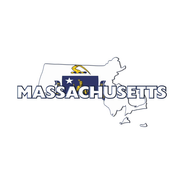 Massachusetts Colored State by m2inspiration