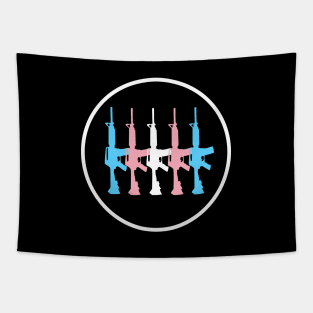 Transgender Flag-Rifles (Indoor Use) Tapestry