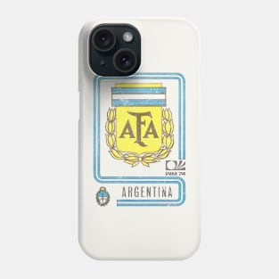 Argentina / 70s Vintage Faded-Style Soccer Design Phone Case