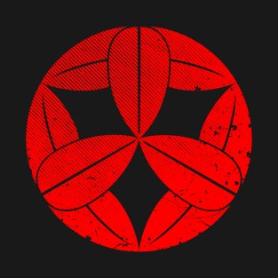 Samurai Family Crests - Takenaka - Red T-Shirt