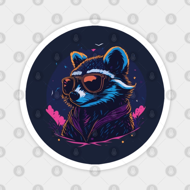 Racoon Magnet by DesignVerseAlchemy