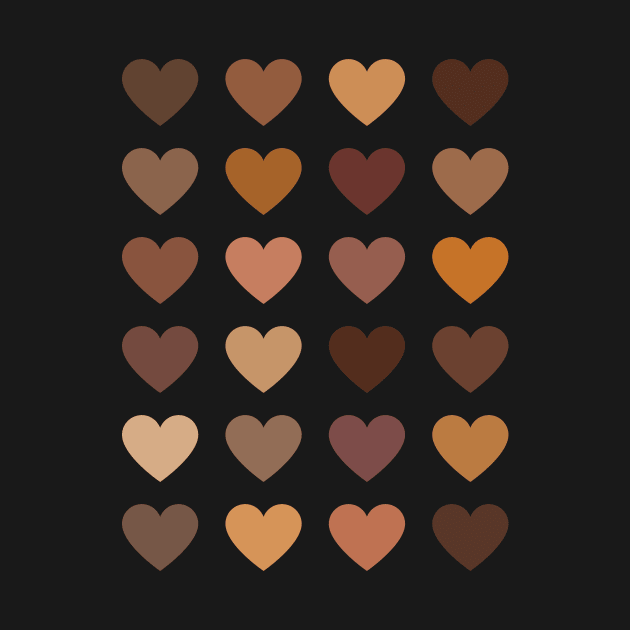 Melanin hearts by AllPrintsAndArt