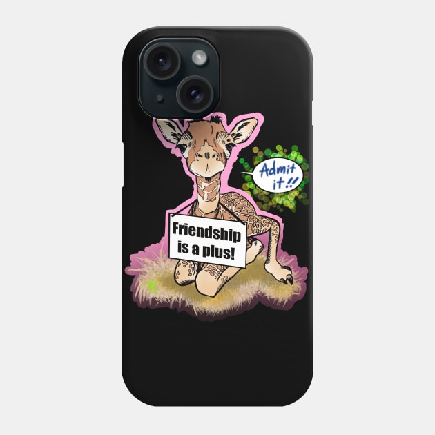 Giraffe friend Phone Case by Popoffthepage