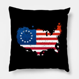 Betsy Ross USA Flag Pillow