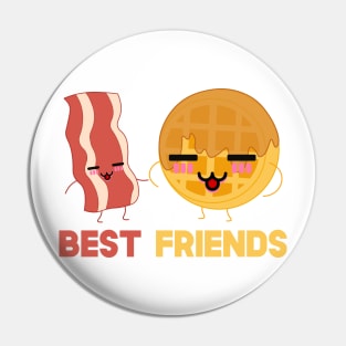 Bacon and Waffles Best Friends Matching Couple Pin