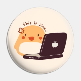 Cramming Mochi Chick Pin