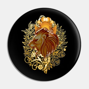 Elegant golden lion Pin