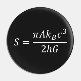 Hawking Equation Black Hole Entropy Pin