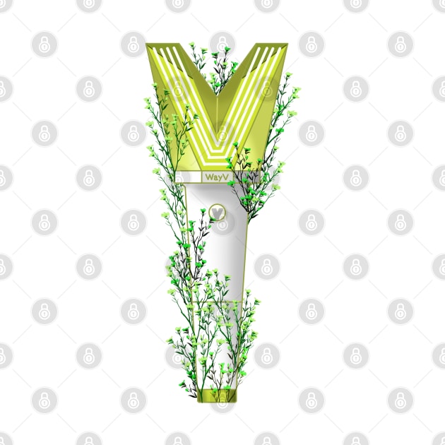 WAYV Floral Lightstick kpop by RetroAttic