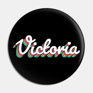 Victoria Retro Script Pin