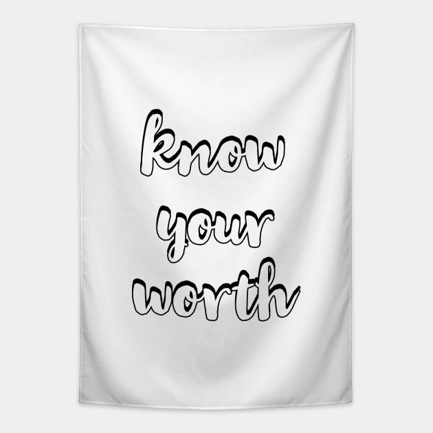 know your worth Tapestry by InspireMe