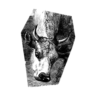 Cow Portrait Ink Drawing T-Shirt