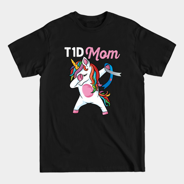 Disover T1D mama her fight is my fight Type 1 Diabetes Awareness - Type 1 Diabetes Awareness Ribbon Gifts - T-Shirt