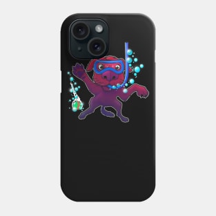 Dog scuba diver Phone Case