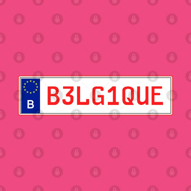 Belgium car license plate (French) by Travellers