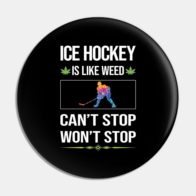 Funny Cant Stop Ice Hockey Pin by symptomovertake