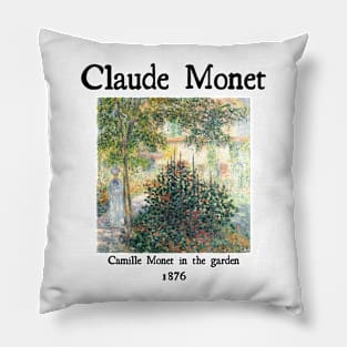 Camille Monet in the garden Pillow