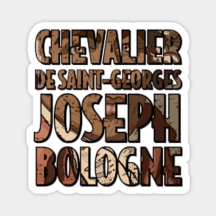 Chevalier de Saint-Georges Joseph Bologne Stencil portrait Magnet