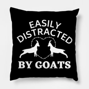 Easily Distracted By Goats Pillow