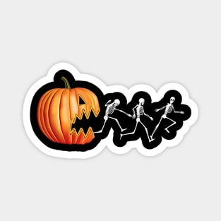 Funny Halloween Pumpkin Skeletons Jack o Lantern Magnet