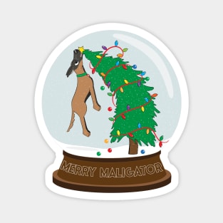 Merry Maligator Globe Magnet