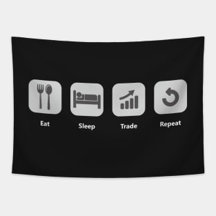 Eat Sleep Trade Repeat Tapestry