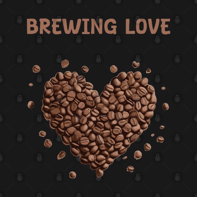 coffee beans brewing love by Patterns-Hub